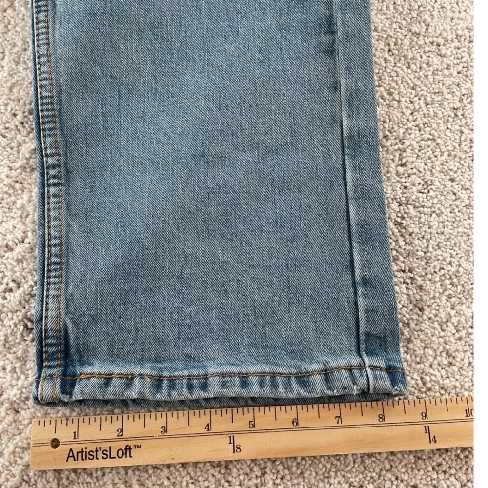 Levis 505 Regular Fit Stretch Mens Jeans Light Wash‎ Blue 38x30 Straight Leg NEW